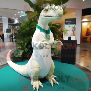 White Iguanodon mascot...