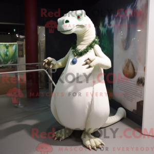 White Iguanodon mascot...
