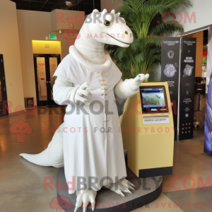 White Iguanodon mascot...