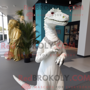 White Iguanodon mascot...