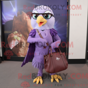 Lilla Falcon maskot kostume...
