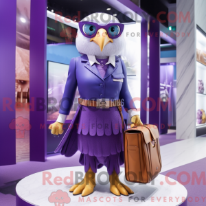 Lilla Falcon maskot kostume...