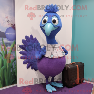 Lavendel påfugl maskot...