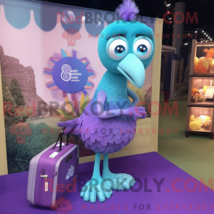 Lavendel-Pfau-Maskottchen-K...