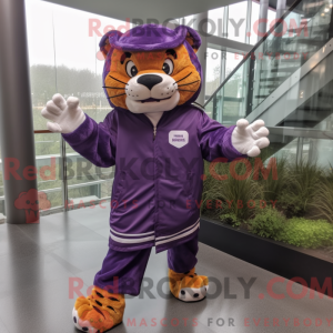 Lilla Tiger maskot kostume...