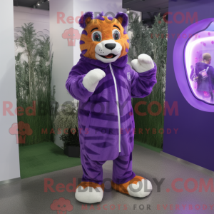Lilla Tiger maskot kostume...