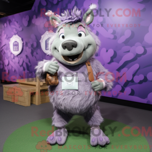 Lavendel villsvin maskot...