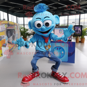 Cyan Contortionist mascot...