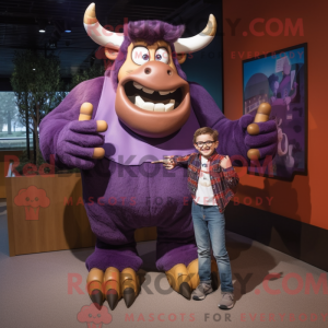 Lilla Minotaur maskot...
