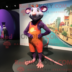 Personaggio mascotte viola...