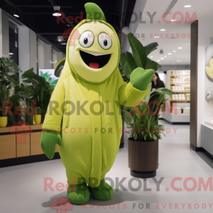 Green Baa mascot costume...