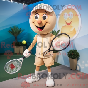 Beige tennisracket...