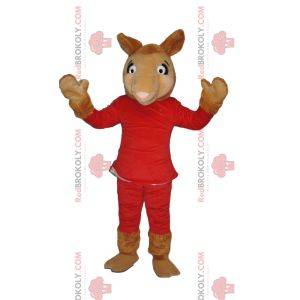 Mascotte cammello in abito rosso