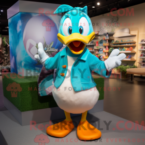 Turkis Duck-maskotkostyme...