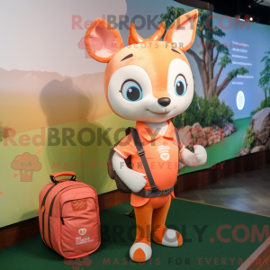 Peach Deer maskotdraktfigur...