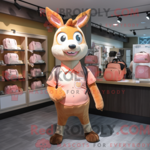 Peach Deer maskotdraktfigur...