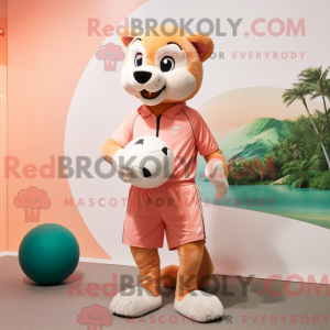 Peach Puma maskotdraktfigur...