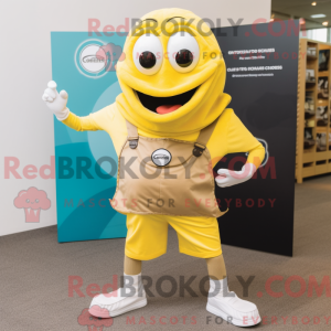 Gul østers maskot kostume...