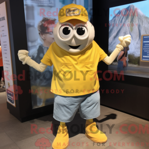 Gul østers maskot kostume...