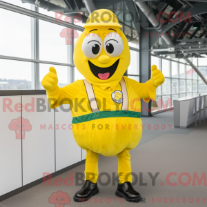 Gul østers maskot kostume...