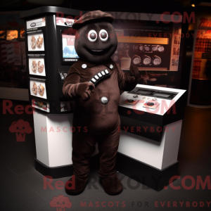Sort chokoladebar maskot...