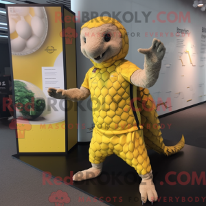Citrongul Pangolin maskot...