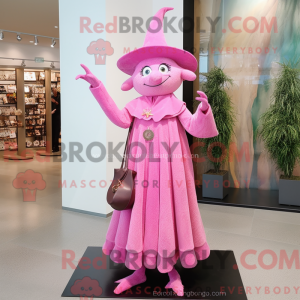 Pink Witch maskot kostume...