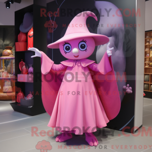 Rosa heks maskot kostyme...