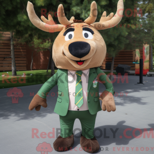 Olive Elk maskot kostume...