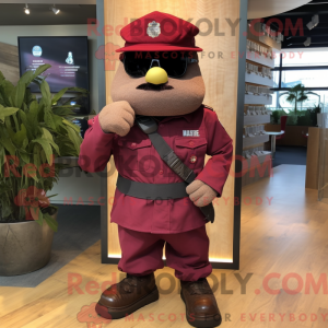 Maroon Marine Recon mascot...