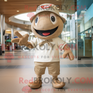 Tan Ray maskot kostume...