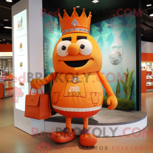 Orange konge maskot kostume...