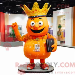 Orange konge maskot kostume...