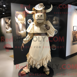 Cream Minotaur maskot...