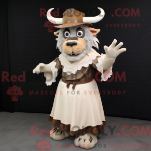 Cream Minotaur mascot...