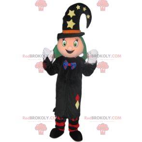 Mascote de bruxa muito legal com um chapéu engraçado