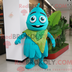 Turquoise Spinach mascot...