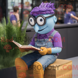 Personaggio mascotte viola...