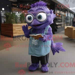 Personaggio mascotte viola...