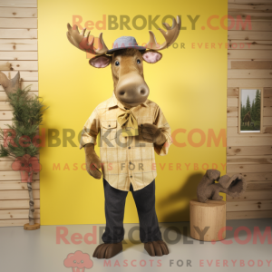 Gold Moose-maskotdraktfigur...