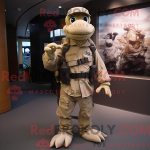 Beige Marine Recon mascot...