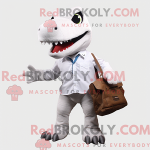 Hvid Tyrannosaurus maskot...