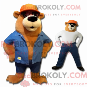 Peach Capybara mascot...
