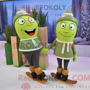 Oliwkowa para łyżew...