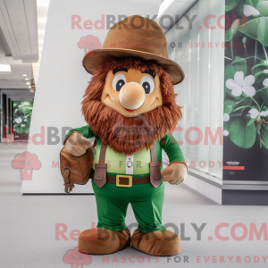 Brun Leprechaun Hat maskot...