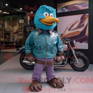 Teal Dodo Bird Maskottchen...
