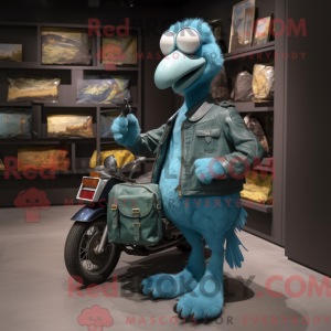 Teal Dodo Bird maskot...