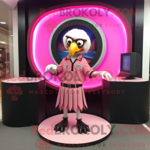 Roze gier mascottekostuum...