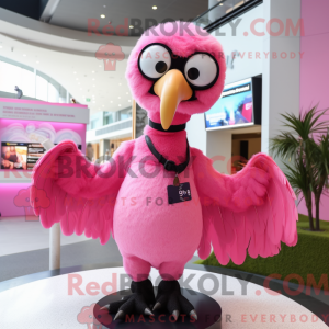 Pink Vulture mascot costume...