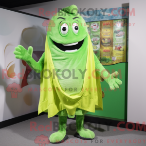 Máscara de couro verde...